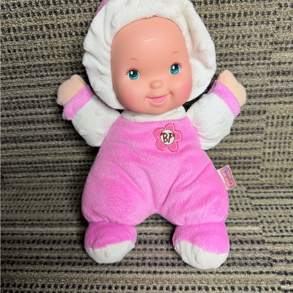 Pink Plush Baby Doll Minky Baby First Rattle